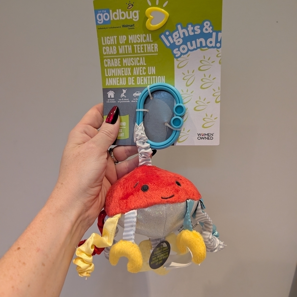 Light Up Musical Crab Toy - Red and Yellow